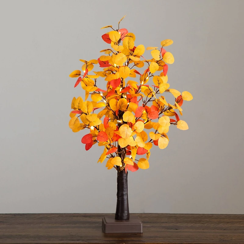 Nearly Natural 21" Pre-Lit Eucalyptus Lighted Indoor 3-pc. Artificial Tree