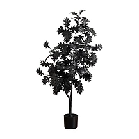 Nearly Natural 4ft Halloween Black Oak Indoor Artificial Tree