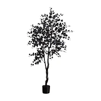 Nearly Natural 6ft Halloween Black Maple Indoor Artificial Tree
