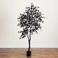 Nearly Natural 6ft Halloween Black Maple Indoor Artificial Tree