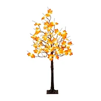 Nearly Natural 4ft Pre-Lit Autumn Maple Lighted Indoor Artificial Tree