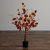 Nearly Natural 3ft Pre-Lit Eucalyptus Fall Lighted Indoor Artificial Tree
