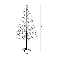 Nearly Natural 6ft Pre-Lit Halloween Starburst Lighted Indoor Artificial Tree