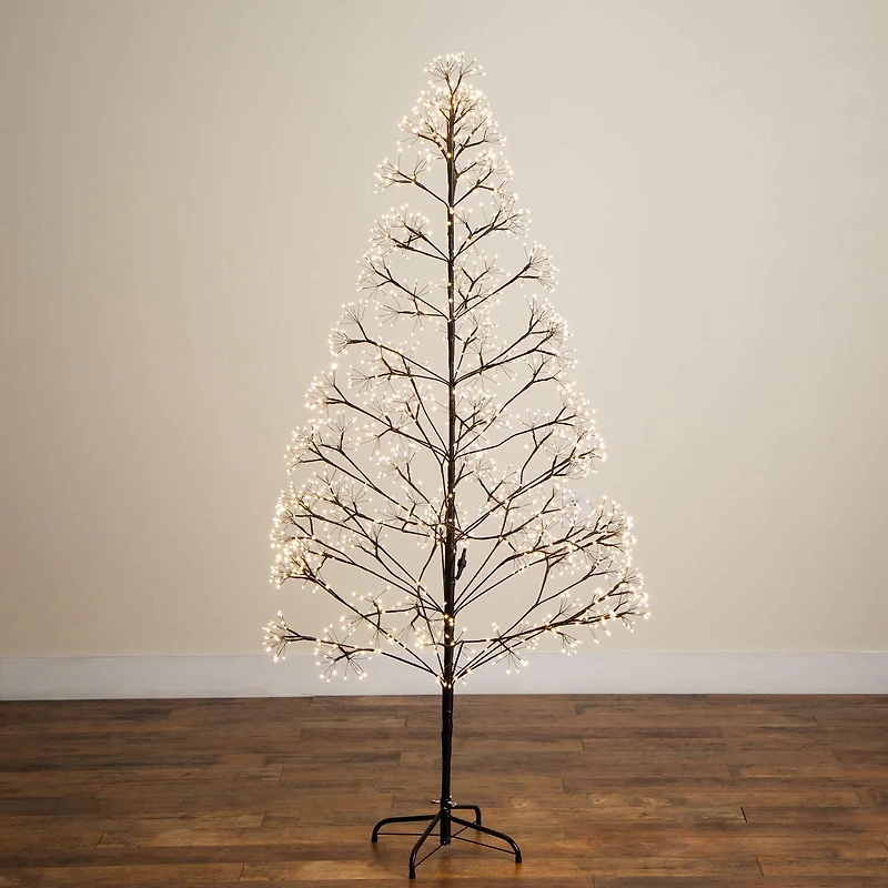 Nearly Natural 6ft Pre-Lit Halloween Starburst Lighted Indoor Artificial Tree