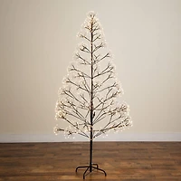Nearly Natural 6ft Pre-Lit Halloween Starburst Lighted Indoor Artificial Tree