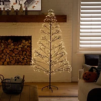 Nearly Natural 6ft Pre-Lit Halloween Starburst Lighted Indoor Artificial Tree
