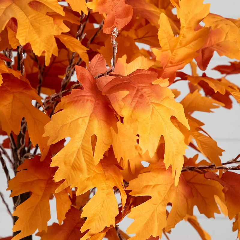 Nearly Natural 7ft Pre-Lit Autumn Maple Fall Lighted Indoor Artificial Tree