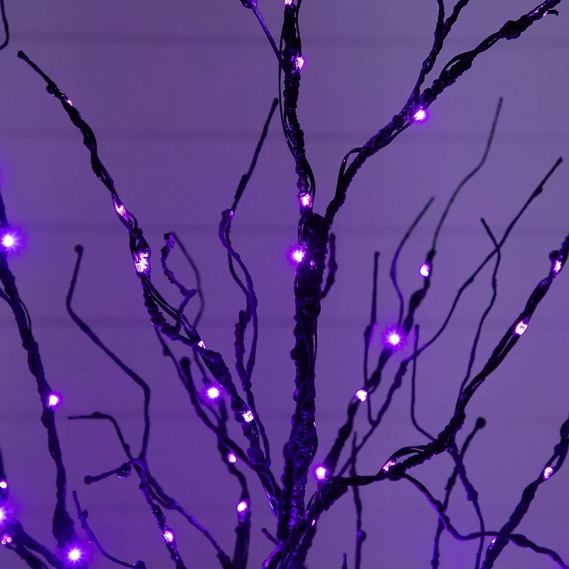 Nearly Natural 4ft Pre-Lit Halloween Twig Lighted Indoor Artificial Tree
