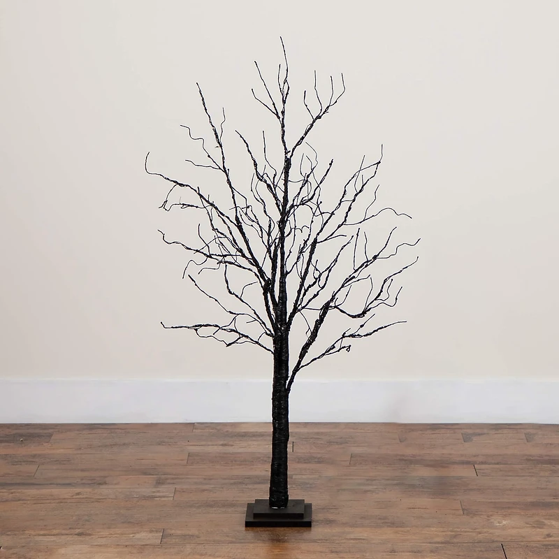 Nearly Natural 4ft Pre-Lit Halloween Twig Lighted Indoor Artificial Tree