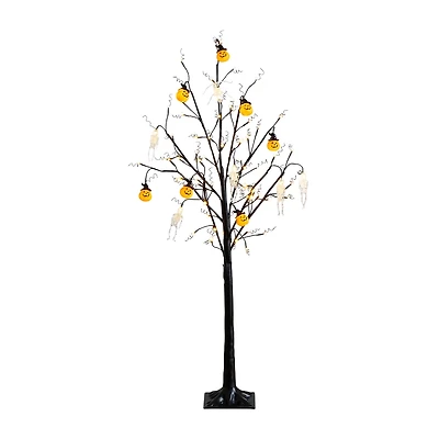 Nearly Natural 5ft Pre-Lit Halloween Pumpkins Lighted Indoor Artificial Tree