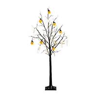 Nearly Natural 5ft Pre-Lit Halloween Pumpkins Lighted Indoor Artificial Tree
