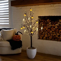 Nearly Natural 5ft Pre-Lit Halloween Pumpkins Lighted Indoor Artificial Tree