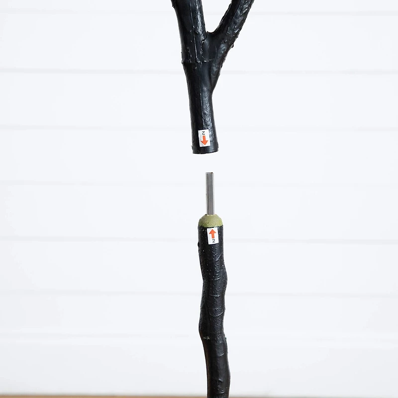 Nearly Natural 6ft Halloween Black Oak Indoor Artificial Tree