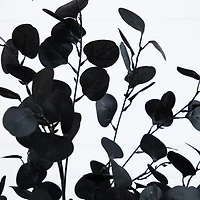 Nearly Natural 5ft Halloween Black Eucalyptus Indoor Artificial Tree