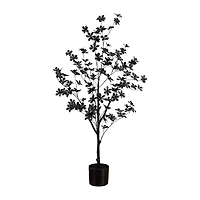 Nearly Natural 4ft Black Enkianthus Indoor Artificial Tree