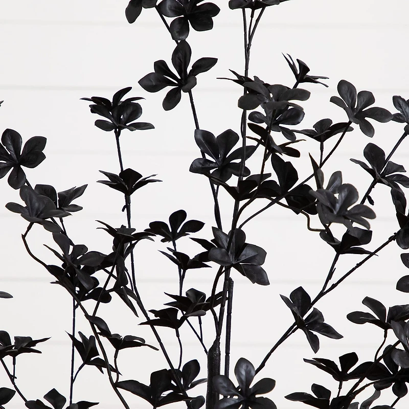 Nearly Natural 4ft Black Enkianthus Indoor Artificial Tree
