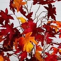 Nearly Natural 5ft Pre-Lit Autumn Weeping Maple Lighted Indoor Artificial Tree