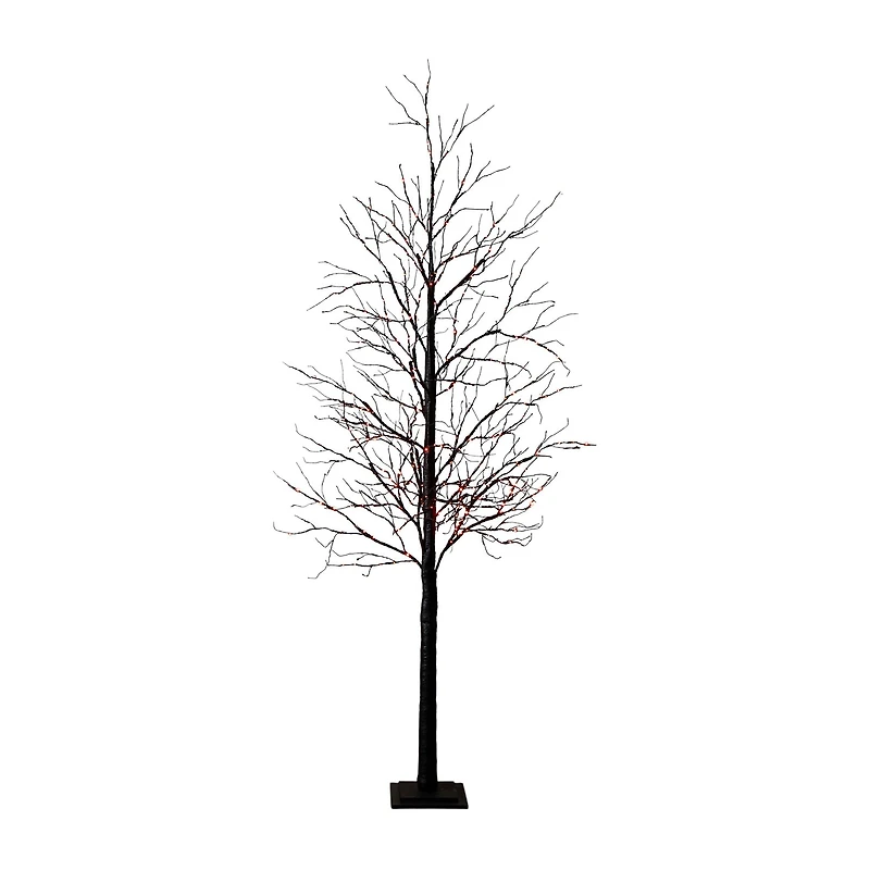 Nearly Natural 8ft Pre-Lit Halloween Twig Lighted Indoor Artificial Tree