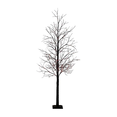 Nearly Natural 8ft Pre-Lit Halloween Twig Lighted Indoor Artificial Tree