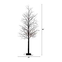 Nearly Natural 8ft Pre-Lit Halloween Twig Lighted Indoor Artificial Tree