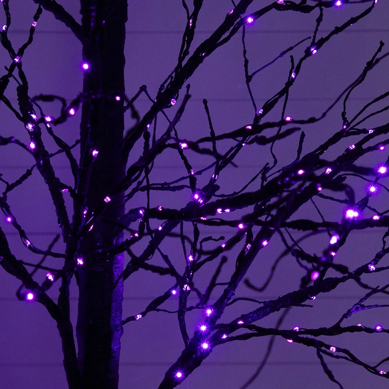 Nearly Natural 8ft Pre-Lit Halloween Twig Lighted Indoor Artificial Tree