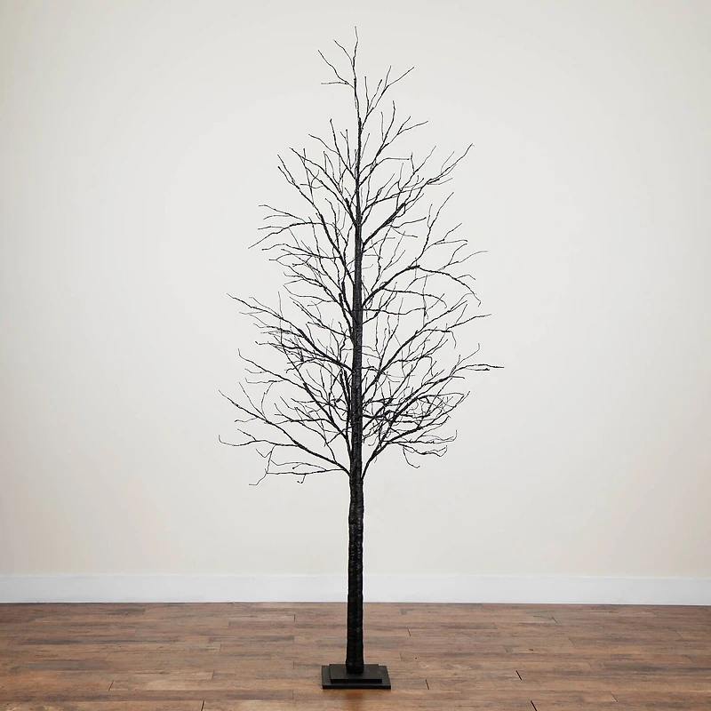 Nearly Natural 8ft Pre-Lit Halloween Twig Lighted Indoor Artificial Tree
