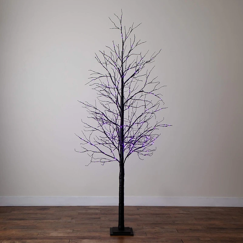 Nearly Natural 8ft Pre-Lit Halloween Twig Lighted Indoor Artificial Tree