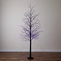 Nearly Natural 8ft Pre-Lit Halloween Twig Lighted Indoor Artificial Tree