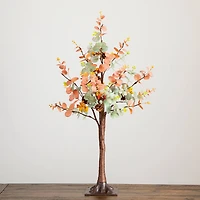 Nearly Natural 3ft Pre-Lit Autumn Eucalyptus Lighted Indoor Artificial Tree