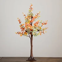 Nearly Natural 3ft Pre-Lit Autumn Eucalyptus Lighted Indoor Artificial Tree