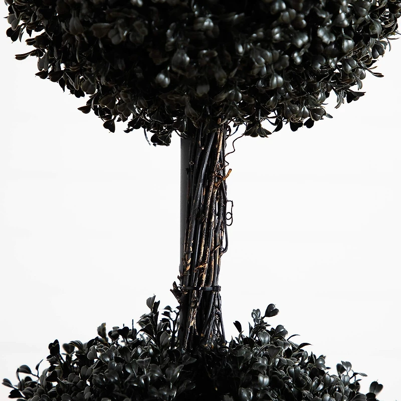Nearly Natural 5ft Uv Black Boxwood Ball Topiary In/Out Indoor Outdoor Artificial Tree