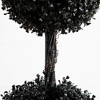 Nearly Natural 5ft Uv Black Boxwood Ball Topiary In/Out Indoor Outdoor Artificial Tree