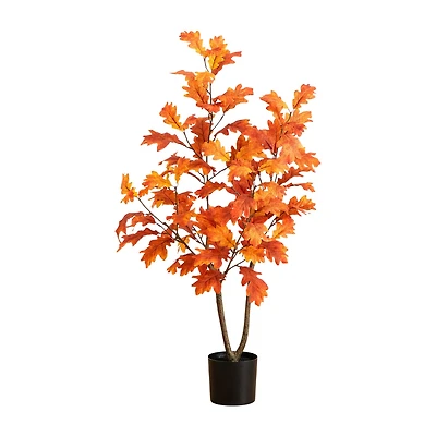 Nearly Natural 3ft Autumn Oak Indoor Artificial Tree