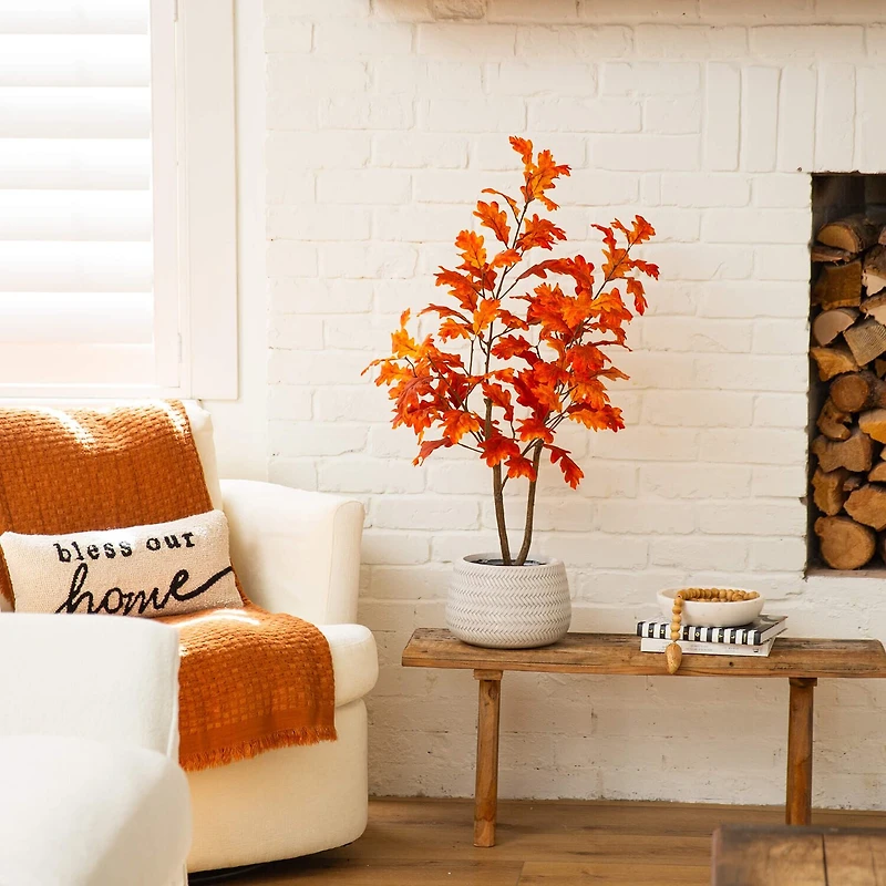 Nearly Natural 3ft Autumn Oak Indoor Artificial Tree