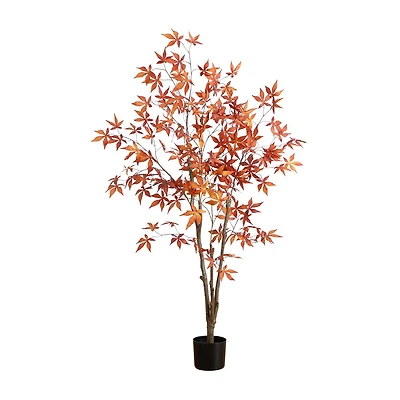 Nearly Natural 5ft Autumn Maple Indoor Artificial Tree