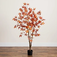 Nearly Natural 5ft Autumn Maple Indoor Artificial Tree