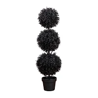 Nearly Natural 3ft Uv Black Boxwood Topiary In/Out Indoor Outdoor Artificial Tree