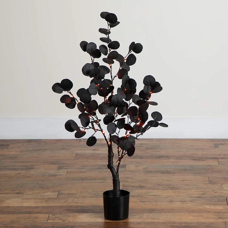 Nearly Natural Eucalyptus Lighted Indoor Artificial Tree