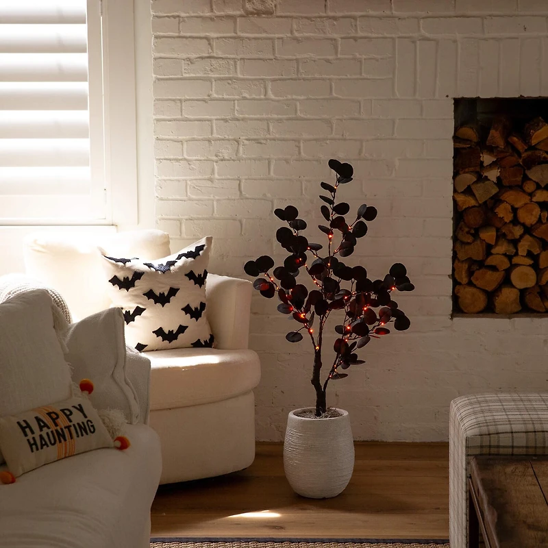 Nearly Natural Eucalyptus Lighted Indoor Artificial Tree