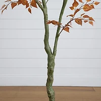 Nearly Natural 6ft Autumn Birch Leaf Indoor Artificial Tree
