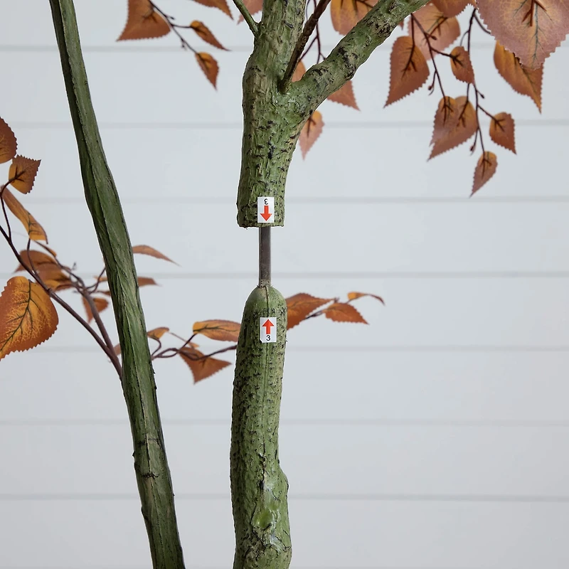Nearly Natural 6ft Autumn Birch Leaf Indoor Artificial Tree