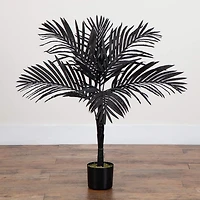 Nearly Natural 3ft Halloween Black/Gold Cane Indoor Artificial Tree