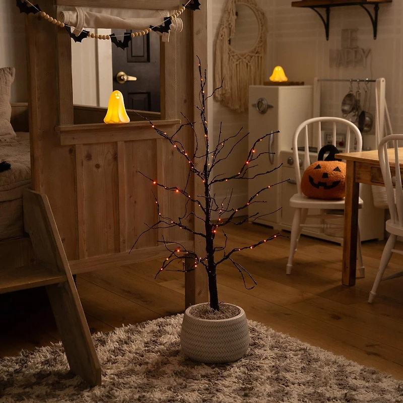 Nearly Natural 3ft Pre-Lit Halloween Twig Lighted Indoor Artificial Tree