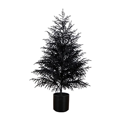 Nearly Natural 5ft Real Touch Black Norfolk Pine Indoor Artificial Tree