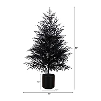 Nearly Natural 5ft Real Touch Black Norfolk Pine Indoor Artificial Tree