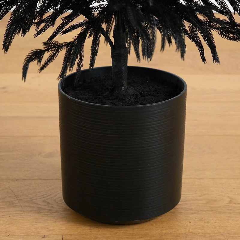 Nearly Natural 5ft Real Touch Black Norfolk Pine Indoor Artificial Tree
