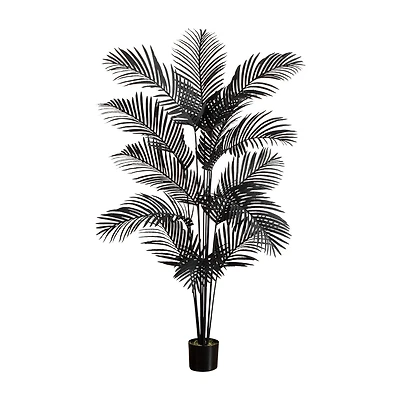 Nearly Natural 6ft Black Paradise Palm Indoor Artificial Tree