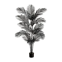 Nearly Natural 6ft Black Paradise Palm Indoor Artificial Tree