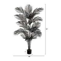 Nearly Natural 6ft Black Paradise Palm Indoor Artificial Tree