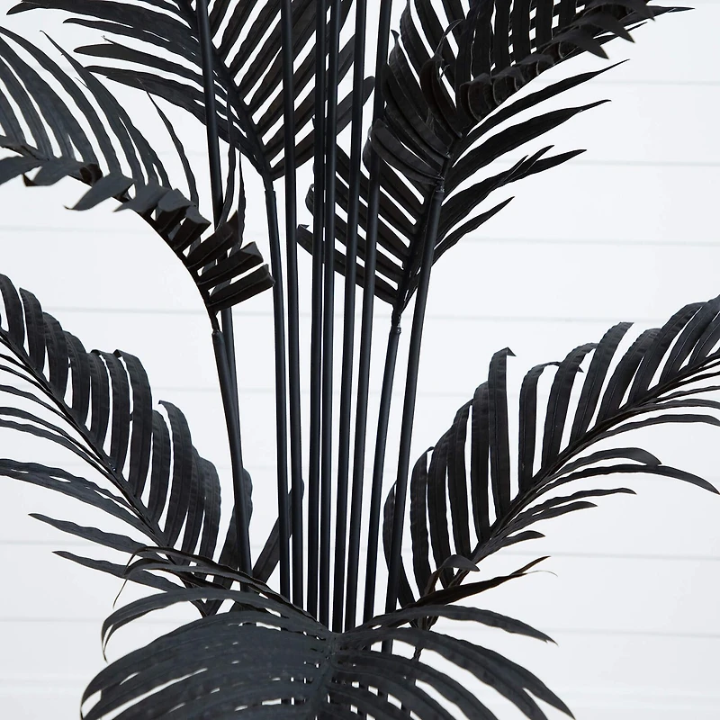 Nearly Natural 6ft Black Paradise Palm Indoor Artificial Tree